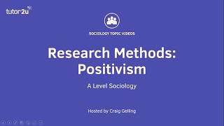 Research Methods Positivism Sociology Theory amp Methods [upl. by Aihsein]