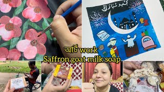 Unboxing saffron goat milk soap🧼hair care product💇‍♀️new tripod  prep for finals and practicals📚 [upl. by Ynohtnacram]