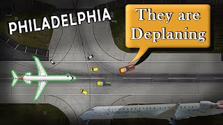 EMERGENCY EVACUATION  Aborted Takeoff at Philadelphia [upl. by Jaret]