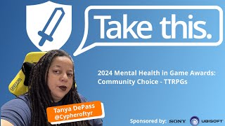 Mental Health in Game Awards 2024  Community Choice Tabletop RPGs [upl. by Odirfliw]