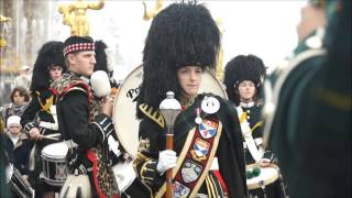 Orchestra of Scottish Pipers and Drummers  Army Bagpipe Music [upl. by Hax]