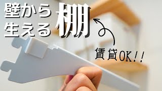 【賃貸OK！】クロスピンとガチャレールを使って壁面に可動棚をDIY [upl. by Lebezej]