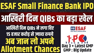 FINAL DAY REVIEW🔥ESAF Small Finance Bank IPO Allotment Chances  ESAF Small Finance Bank IPO GMP [upl. by Simdars]