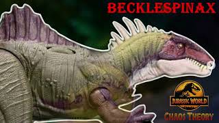 Jurassic world Chaos Theory battle roar becklespinax and epic attack Spinosaurus toy [upl. by Anneirb]