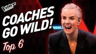 COACHES go CRAZY in The Voice Blind Auditions  TOP 6 Part 3 [upl. by Ecinej]