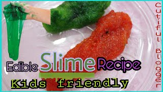 How To Make Edible Slime At Home Kids Friendly  2 ingredient slime  Psyllium Husk Slime [upl. by Hanan]