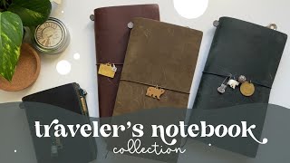 all of my travelers notebooks and how i use them  travelers notebook collection  flip throughs [upl. by Alleunam]