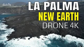 La Palma Lava Delta  New Drone Footage Flight no 3 4K 021121 [upl. by Neerol]