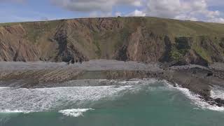 Spekes Mill Mouth Beach Pan 4K HLG HDR Devon [upl. by Terrej]