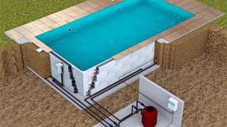 Construction Piscine Bloc Polystyrene 49 [upl. by Olraced]