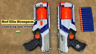 Nerf Elite Strongarm combo unboxing and review  is it worth buying Pump action gun [upl. by Yelda]