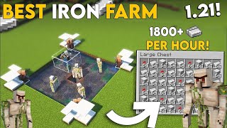 Minecraft BEST Iron Farm 121  Iron Farm Tutorial  1800 Perh [upl. by Annunciata]