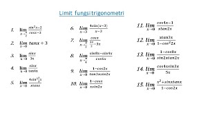 limit fungsi trigonometri kelas 12 [upl. by Corsiglia]