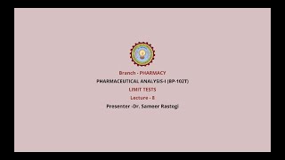 Pharmaceutical Analysisl  Limit Tests AKTU Digital Education [upl. by Eelesor]