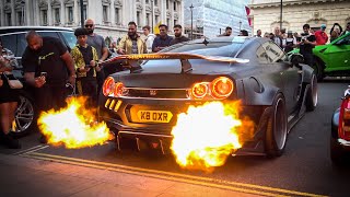 CRAZY Nissan GTR stole the show at car meet in Central London [upl. by Aylmer]