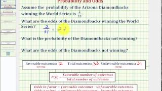 Ex Determine Odds In Favor and Odds Against from a Given Probability [upl. by Dagall27]