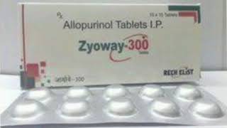 Zyoway 300 Tablets Allopurinol Tablets IP [upl. by Ardel]