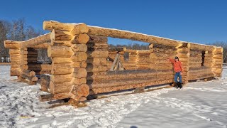 1 Year of Building My Log Home  1561sqft Build By Rookie Builder [upl. by Hooker]