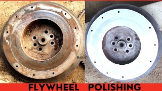 Flywheel Polishing On Lathe Machine  How to Resurface Flywheel Polish [upl. by Eph]