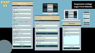 How to Make A Registration Form HTMLCSS JS  College  University Website Design  Part 05 [upl. by Nuriel364]