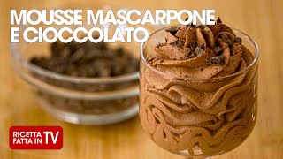 MOUSSE CIOCCOLATO E MASCARPONE di Benedetta Rossi  Ricetta TV Fatto in Casa per Voi [upl. by Nonnahsed528]