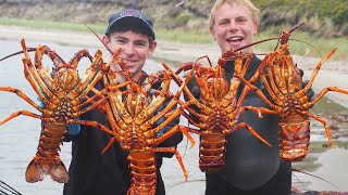 CRAYFISH ABALONE Banded Morwong Camping at Partridge Island [upl. by Cykana735]