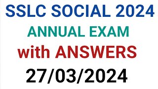 SSLC social science exam 2024 ll questions with answers ksseb sslc model question paper [upl. by Snave661]