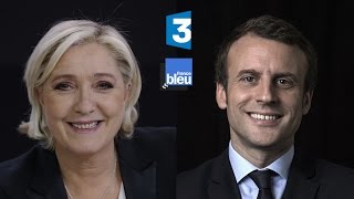 Présidentielle 2017  Marine Le Pen invitée de France 3 et de France Bleu [upl. by Asilav]