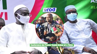 Urgent🛑Conference de Presse Yewwi Askan wi a Thies ELECTION LOCALES 2022 [upl. by Izak]