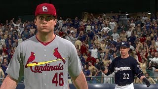 Milwaukee Brewers vs St Louis Cardinals – MLB The Show 19 Full 7 Inning Game 32919 [upl. by Tonkin]