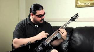 Mick Thomson of Slipknot discusses his Ibanez MTM10010 signature models [upl. by Notyalc]