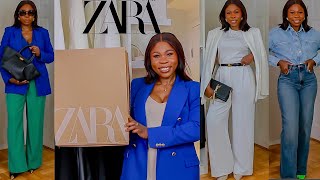 HUGE ZARA NEW IN  SPRING SUMMER COLLECTION TRY ON HAUL  STYLING [upl. by Heyra]