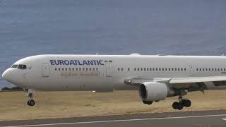 Boeing 767300 Landing in Madeira  euroAtlantic Airways [upl. by Eidnew]