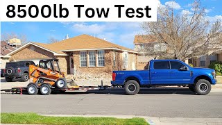 2022 Ford F250 Skid Steer Tow Test [upl. by Eniawtna]