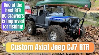 Custom Axial Jeep CJ7  Mods and upgrades for crawling adventures and fishing [upl. by Goren]