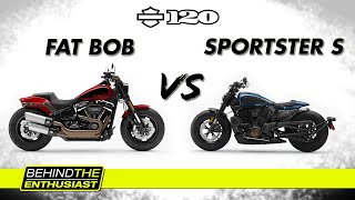 2023 Fat Bob 114 vs Sportster S Comparison  Behind The Enthusiast [upl. by Bradlee]