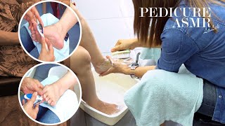 3 Pedicure and Foot Scrub  Scrubbing ASMR experience at Local Thai barber shop [upl. by Fidelia]