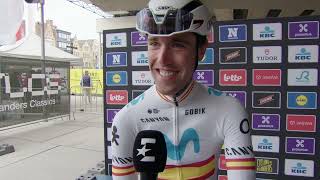 Oier Lazkano  Interview at the start  Dwars door Vlaanderen 2024 [upl. by Ennaeel]