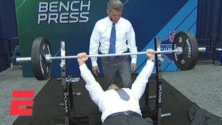 Did ESPNs Adam Schefter really bench press 225 lbs  ESPN [upl. by Nidya]