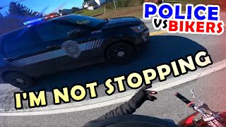 Cop Chases Biker  Police VS Motorcycles Compilation 2023 [upl. by Alya308]