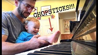 PIANO CHOPSTICKS BY FOOT [upl. by Aisayn]