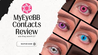 MYEYEBB Contact Lenses Review  4 Colored Contact Lenses [upl. by Kiefer611]