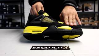 Air Jordan IV quotThunderquot Unboxing Video at Exclucity [upl. by Ilellan301]