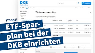 ETFSparplan bei der DKB anlegen und einrichten – Tutorial Anleitung für Einsteiger [upl. by Ardnahcal]