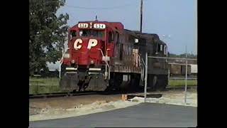 Soo 543 and 532 and CP 534 SD10s at Bensenville 1992 [upl. by Serrell]