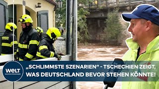 HOCHWASSER DEUTSCHLAND BEREITET SICH VOR  „Besorgniserregende Zustände“ in Tschechien amp Polen [upl. by Nosylla]