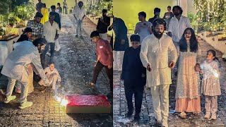 ALLU ARJUN DIWALI CELEBRATION 2024  PUSHPA 2  ALLU ARJUN FAMILY DIWALI GRAND CELEBRATIONS [upl. by Alleber168]