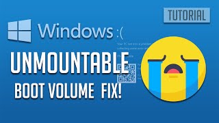 Windows 10 Unmountable Boot Volume FIX 2024 Tutorial [upl. by Ilamad731]