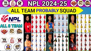 NPL 2024  All 8 Teams Probably New Squad  Nepal Premier League 2024 Squad  NPL 2024 Squad NPL 01 [upl. by Frans]