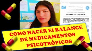 📙 📔 COMO HACER BALANCE DE MEDICAMENTOS PSICOTROPICOS 📊 📈 📉 [upl. by Ldnek]